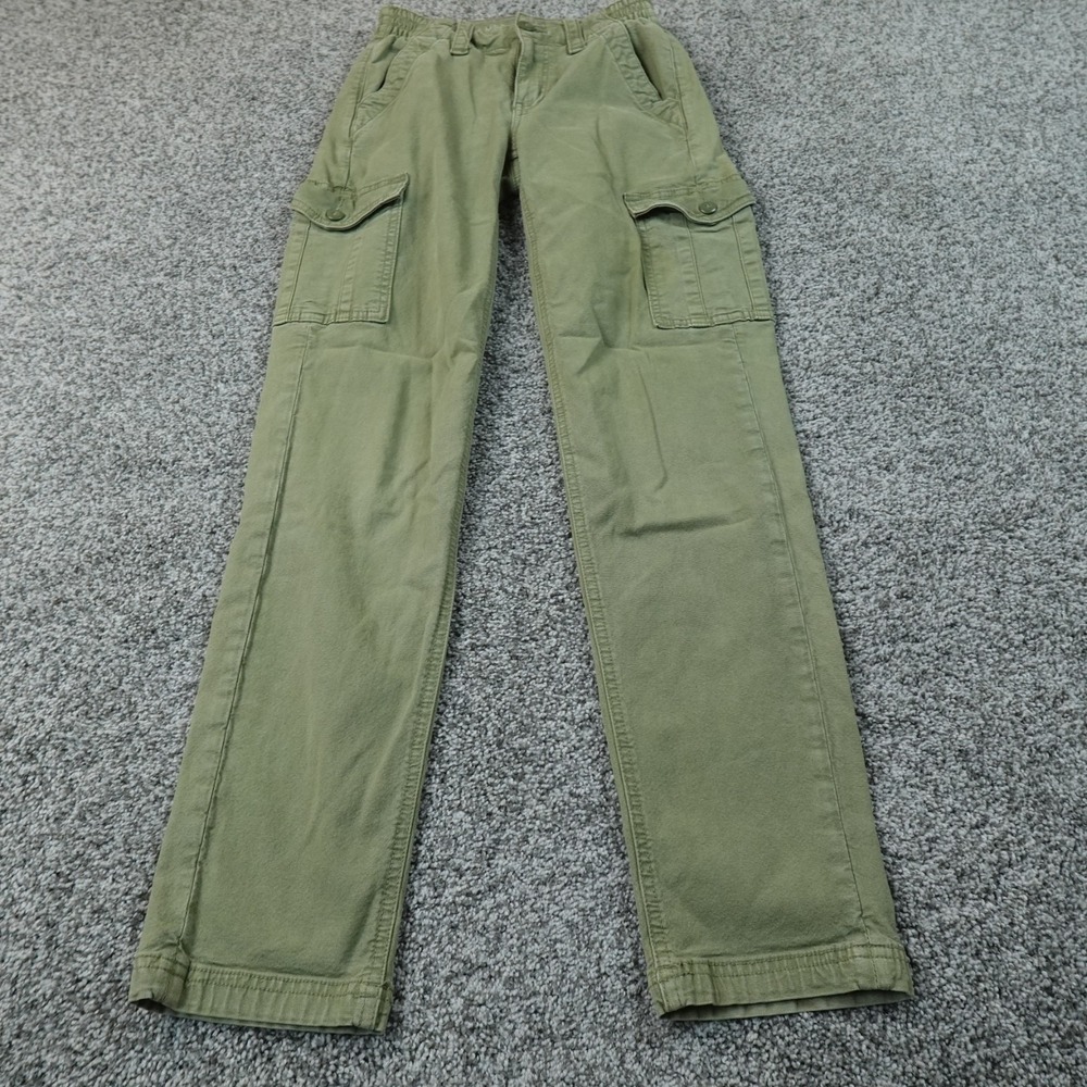 American Eagle Pants Womens 000 Green Cargo Low Rise Stretch Flex Utility Hiking